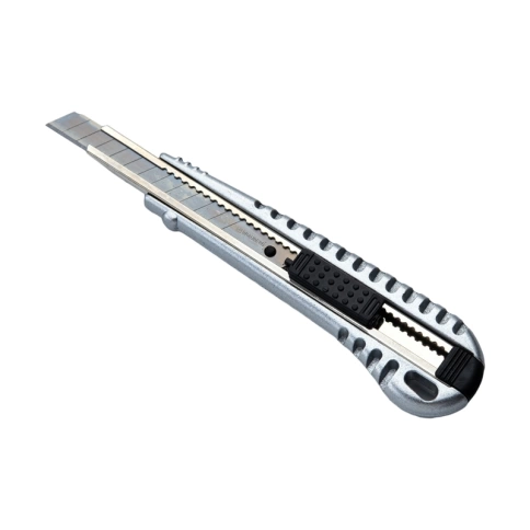 Нож канцелярский 9мм BRAUBERG Metallic метал. корпус фото 3