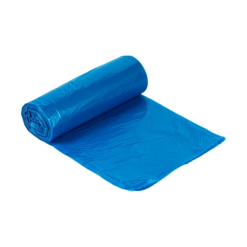 Мешки для мусора ПВД 120литров 70*110 см 30мкм синие (10шт) фото 3
