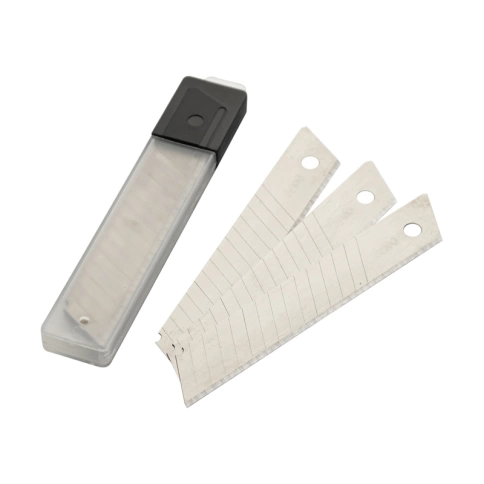 Лезвия для ножей 18мм STAFF Basic в пластиковом пенале (10шт) фото 4