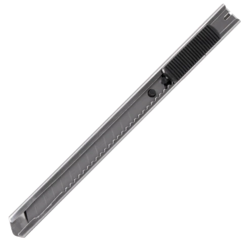 Нож канцелярский 9мм STAFF усиленный, металлический корпус фото 1