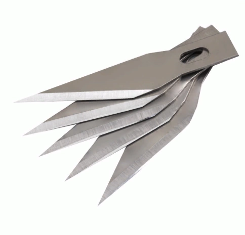 Нож макетный BRAUBERG, 6 лезвий в комплекте, метал. корпус фото 2